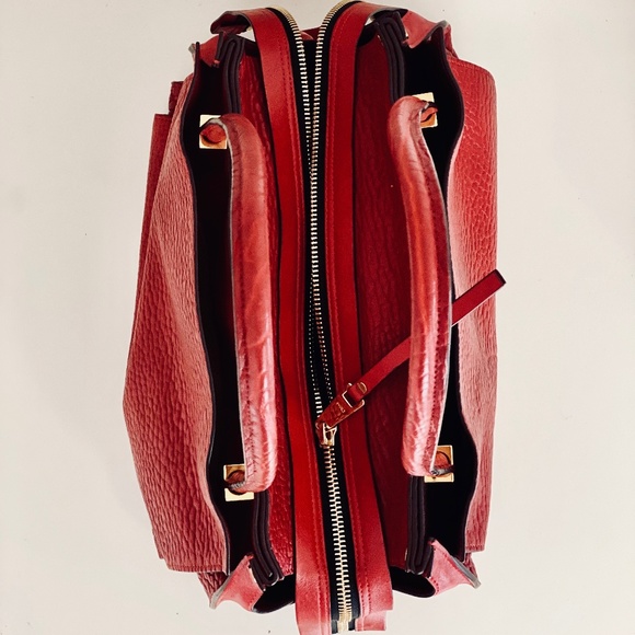 Chloe Dree RED Pebbled Leather Satchel Handbag - Picture 10 of 16